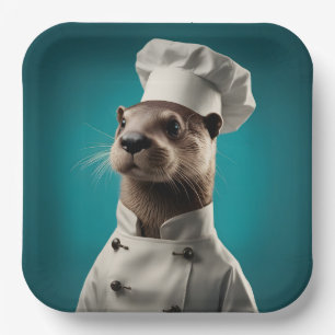 Chef Otter Paper Plate