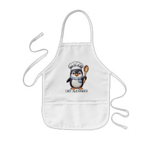 Chef Penguin Personalize Kids' Apron