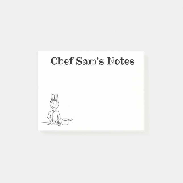 "Chef" Personalised  Post-it Notes (Front)