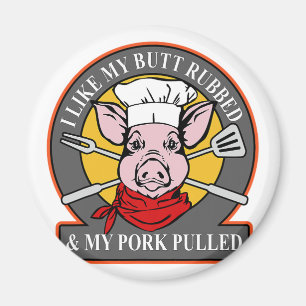 chef pig grilling pull my pork barbecue grilling l magnet