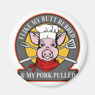 chef pig grilling pull my pork barbecue grilling l magnet