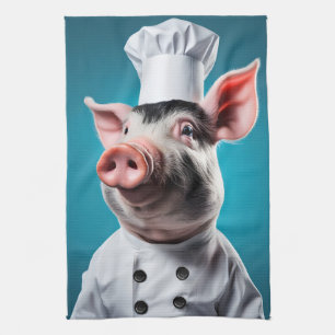 Chef Pig Tea Towel