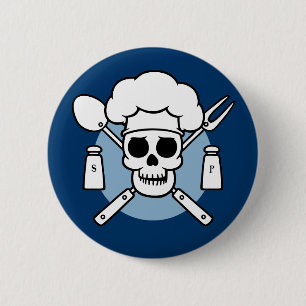 Chef Pirate 6 Cm Round Badge