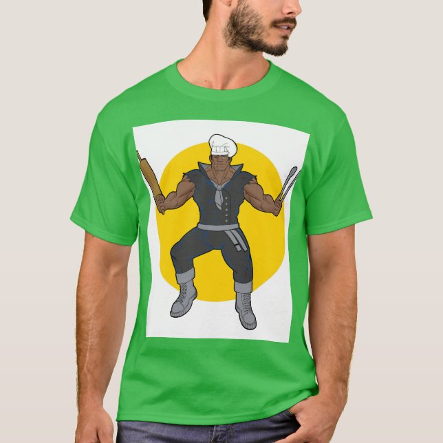 Chef Power Man  T-Shirt (Front)