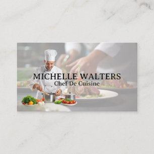 Chef Prepping Foods Business Card