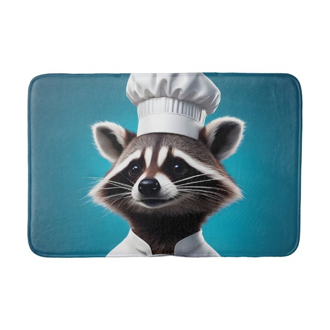 Chef Racoon Bath Mat (Front)