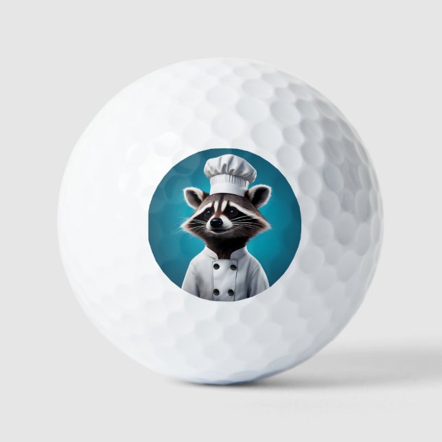 Chef Racoon Golf Balls (Front)