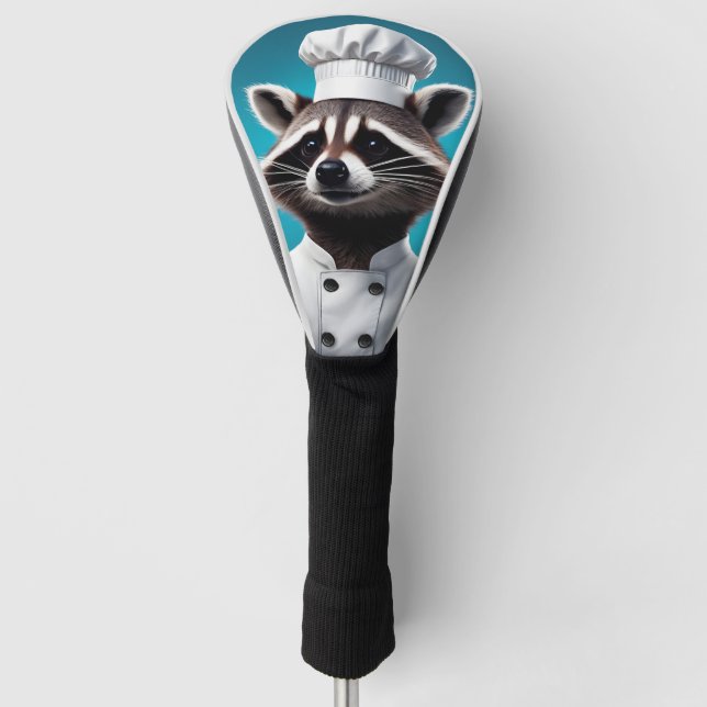 Chef Racoon Golf Head Cover (Front)