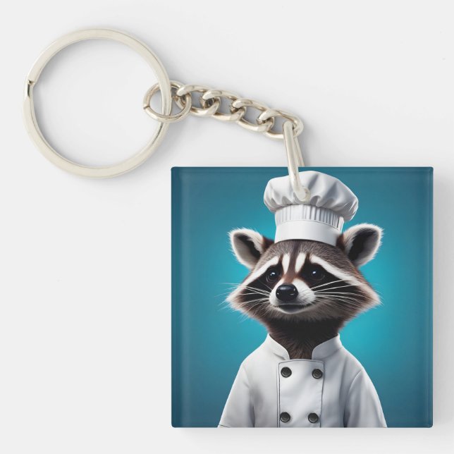 Chef Racoon Key Ring (Front)