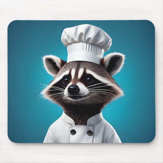 Chef Racoon Mouse Pad (Front)
