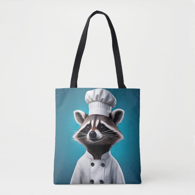Chef Racoon Tote Bag (Front)