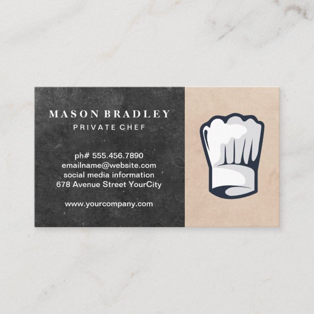 Chef | Restaurant Owner Business Card (Front)