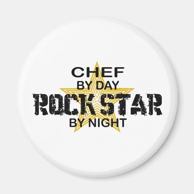 Chef Rock Star by Night Magnet (Front)