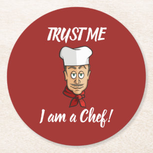 Chef Round Paper Coaster