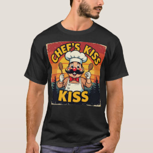Chef’s Kiss Funny Retro Cartoon Chef  T-Shirt