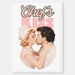 Chef’s Kiss Retro Illustration Girly Housewife Magnet