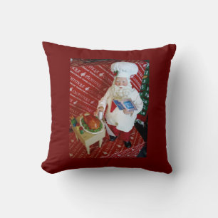 ""CHEF SANTA"" THROW PILLOW