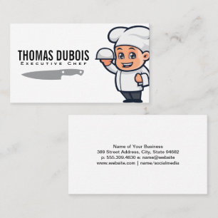 Chef Serving Platter Chef Knife Business Card