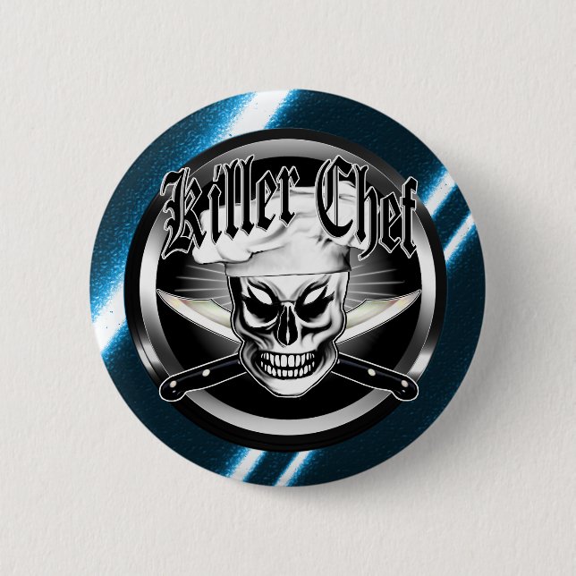 Chef Skull 4: Killer Chef 6 Cm Round Badge (Front)