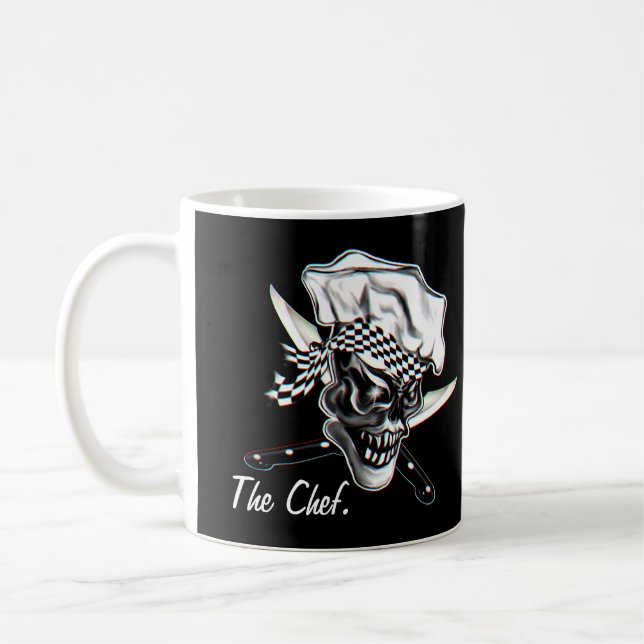 Chef Skull 5 Coffee Mug (Left)
