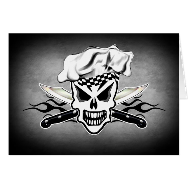 Chef Skull and Flaming Chef Knives 2 (Front Horizontal)