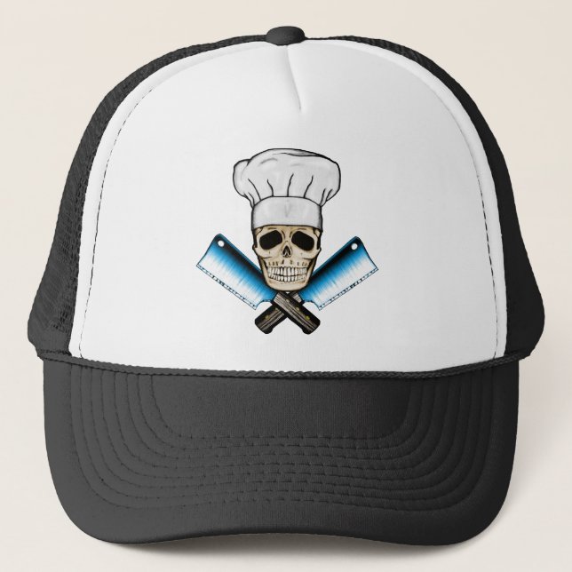 Chef_Skull_C1 Trucker Hat (Front)