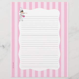 Chef Themed LIned Pages