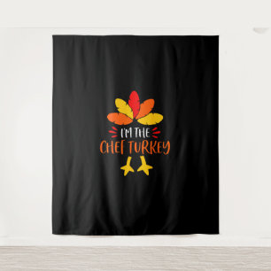 Chef Turkey Family Shirts Matching Thanksgiving Pa Tapestry