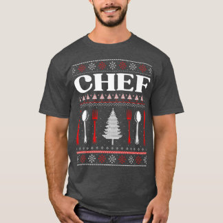 Chef Ugly Christmas Cooking Cook Matching Culinary T-Shirt
