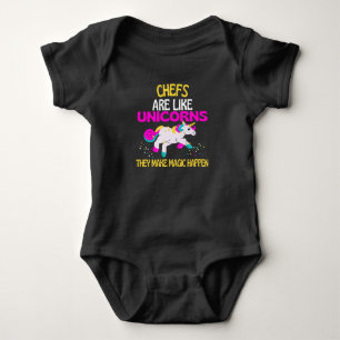 Chef Unicorn , Magical Unicorn Chefs Cooks Baby Bodysuit