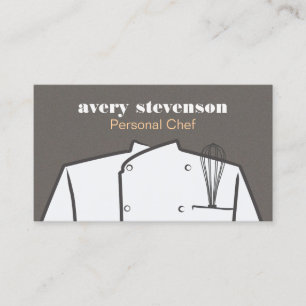 Chef Uniform and Whisk Catering Business Card