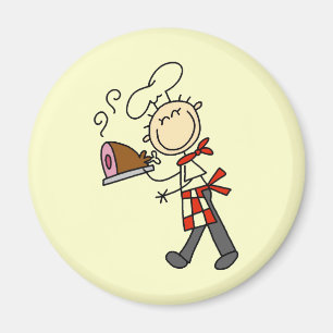 Chef With Baked Ham Magnet