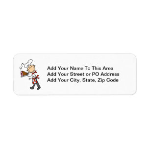 Chef With Baked Ham Return Address Label