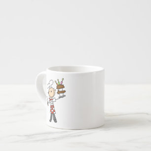 Chef With Birthday Cake Espresso Cup
