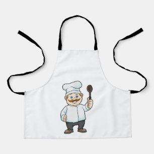 Chef with Chef's hat & Soup spoon Apron
