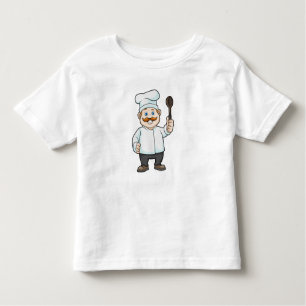 Chef with Chef's hat & Soup spoon Toddler T-Shirt