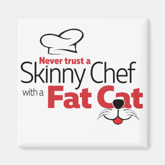 Chef with Fat Cat - Magnet