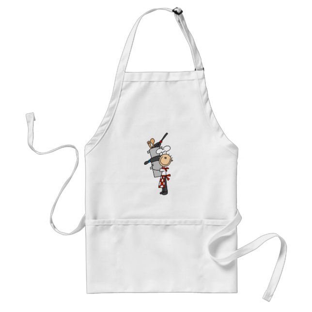 Chef with Pots and Pans Apron (Front)