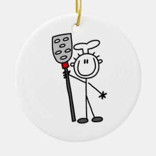 Chef With Spatula Ceramic Ornament
