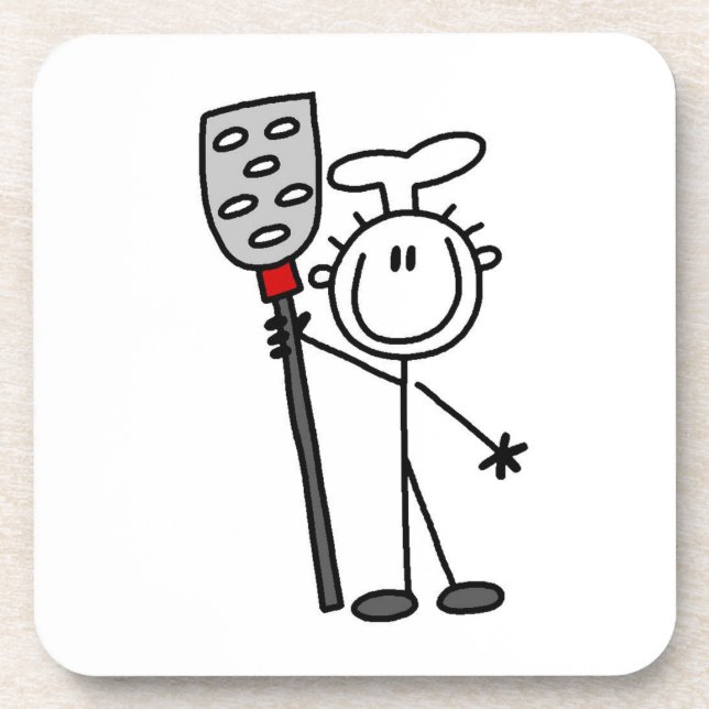 Chef With Spatula Coaster (Front)