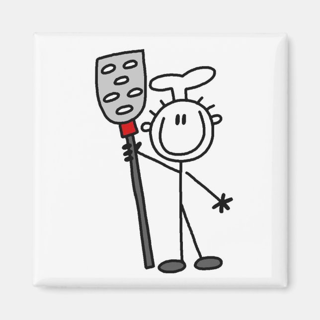 Chef with Spatula Tshirts and Gifts Magnet (Front)