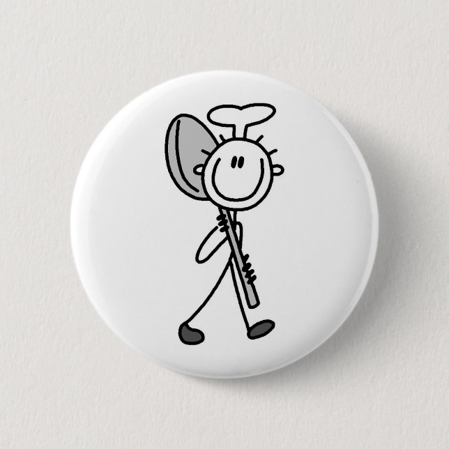 Chef With Spoon 6 Cm Round Badge (Front)