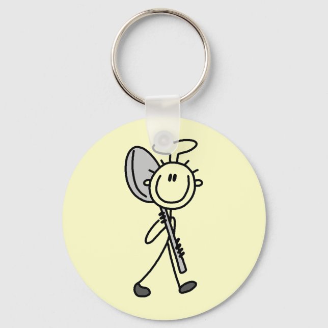 Chef With Spoon Key Ring (Front)