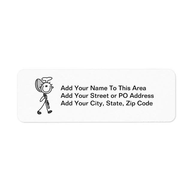 Chef With Spoon Return Address Label (Front)