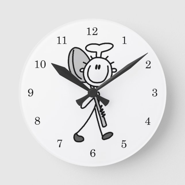 Chef With Spoon Round Clock (Front)