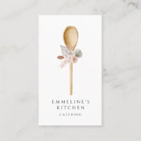 Chef Wooden Spoon With Floral Catering