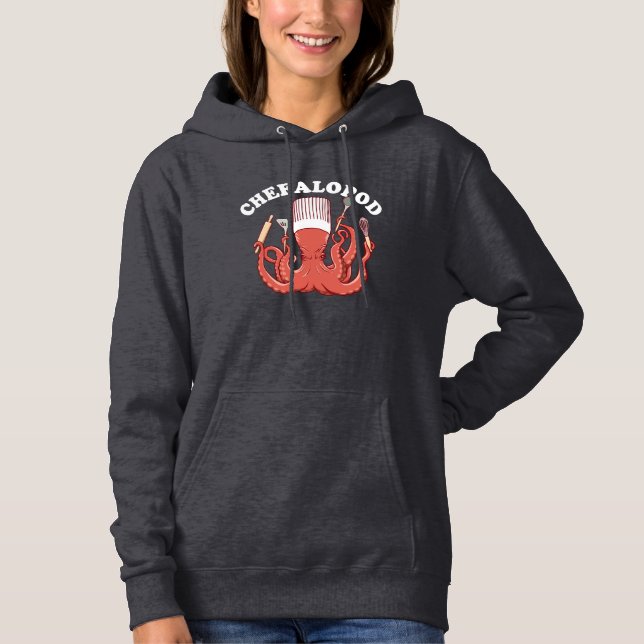 Chefalopod | Octopus Chef Funny Pun Hoodie (Front)