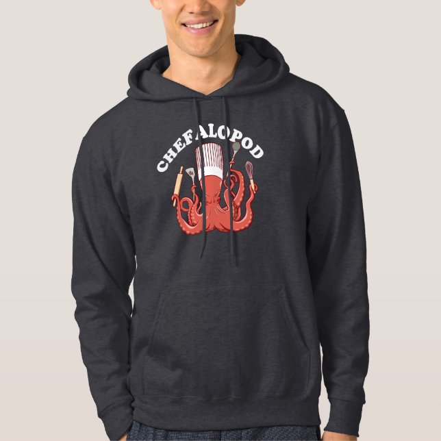 Chefalopod | Octopus Chef Funny Pun Hoodie (Front)