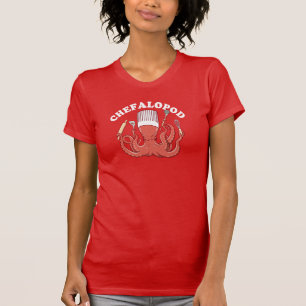Chefalopod   Octopus Chef Funny Pun T-Shirt