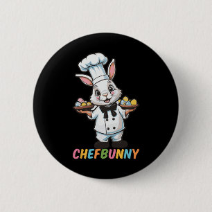 Chefbunny Cook Hare Funny Easter Day Men Women Eas 6 Cm Round Badge